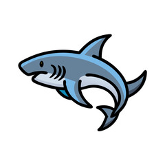 shark icon, shark vector illustration-simple illustration of shark, perfect for shark logos and icons
