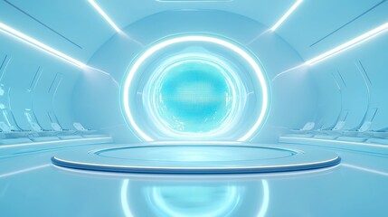 Futuristic AI Ethics Framework, envisioned in a virtual think-tank room, featuring floating ethical principles orbiting a centralized AI core in a spacious, immersive environment.