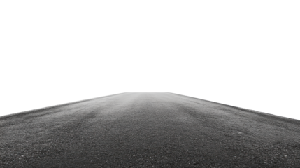Empty asphalt road isolated on white background
