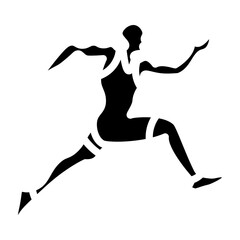 Running Vector Glyph Icon Design