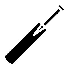 Cricket Bat Vector Glyph Icon Design