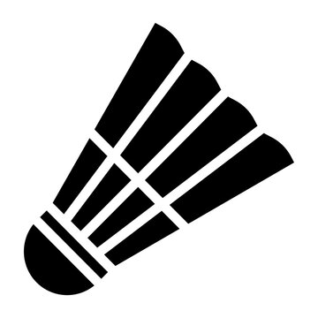 Bedminton Shuttle Vector Glyph Icon Design