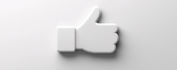 Approval gesture in 3d is shown against a white backdrop, indicating approval of social media posts