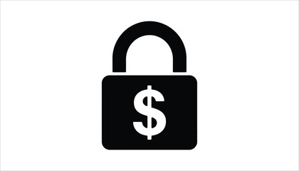 Locked Money with Dollar Symbol, Financial Security Concept