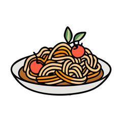 spaghetti icon, spaghetti vector illustration-simple illustration of spaghetti, perfect for spaghetti logos and icons