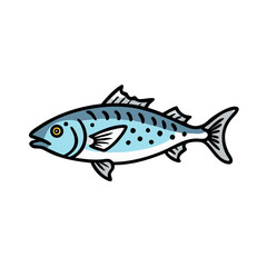 spanish mackerel icon, spanish mackerel vector illustration-simple illustration of spanish mackerel, perfect for spanish mackerel logos and icons