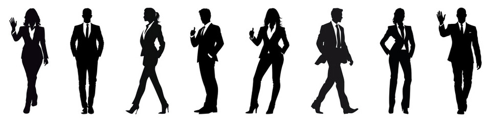 PNG Silhouettes of professional individuals, elements on transparent background