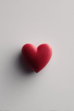 minimalistic image of single red black and green heart symbolizing juneteenth freedom celebration on blank white background