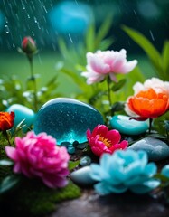 dreamlike, studies on stones, flowers and colors, landscapes