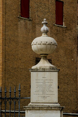 The narrow streets of the city of Ferrara (Emilia Romagna, Italy)