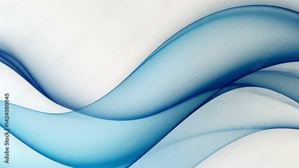 Aufkleber elegant abstract background smooth blue wave design with fluid texture for serene and calming atmosp