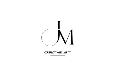 MJ, J,M ,M , J abstract letters logo monogram