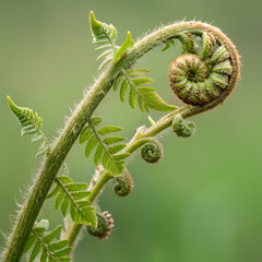 Fern Fiddlehead Unfurling (Time-Lapse Detail)