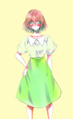 怒っている女性　赤面