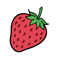 strawberry icon, strawberry vector illustration-simple illustration of strawberry, perfect for strawberry logos and icons