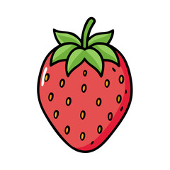 strawberry icon, strawberry vector illustration-simple illustration of strawberry, perfect for strawberry logos and icons