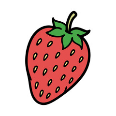strawberry icon, strawberry vector illustration-simple illustration of strawberry, perfect for strawberry logos and icons