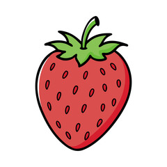 strawberry icon, strawberry vector illustration-simple illustration of strawberry, perfect for strawberry logos and icons