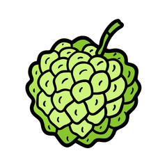 sugar apple icon, sugar apple vector illustration-simple illustration of sugar apple, perfect for sugar apple logos and icons