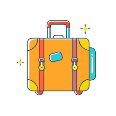suitcase icon, suitcase vector illustration-simple illustration of suitcase, perfect for suitcase logos and icons