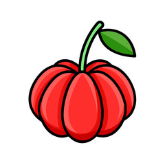 surinam cherry icon, surinam cherry vector illustration-simple illustration of surinam cherry, perfect for surinam cherry logos and icons