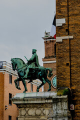 The narrow streets of the city of Ferrara (Emilia Romagna, Italy)