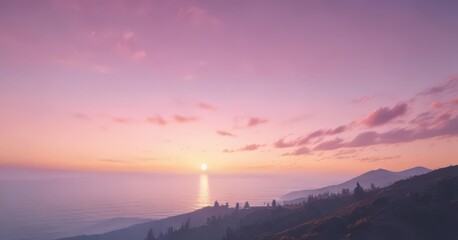 Fuzzy pastel sunset, pink blue yellow gradient,  whimsical,  vibrant,  clouds