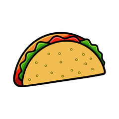tacos icon, tacos vector illustration-simple illustration of tacos, perfect for tacos logos and icons
