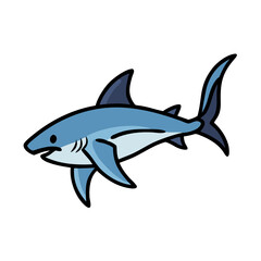 Obraz premium thresher shark icon, thresher shark vector illustration-simple illustration of thresher shark, perfect for thresher shark logos and icons