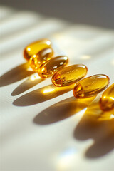 Yellow transparent capsules