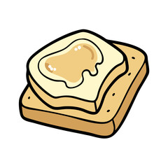 toast with butter icon, toast with butter vector illustration-simple illustration of toast with butter, perfect for toast with butter logos and icons