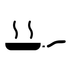 Frying Pan Vector Glyph Icon Design