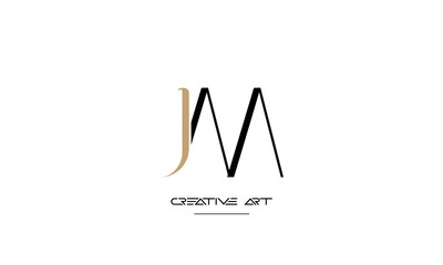 MJ, J,M ,M , J abstract letters logo monogram