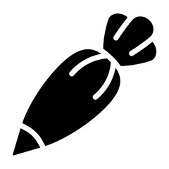Piping Bag Vector Glyph Icon Design