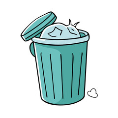 trash bin icon, trash bin vector illustration-simple illustration of trash bin, perfect for trash bin logos and icons