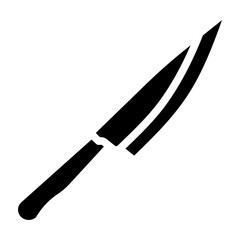 Chopping Knife Vector Glyph Icon Design