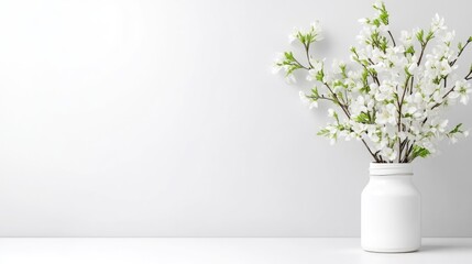 Naklejka premium Simple white floral arrangement (1)