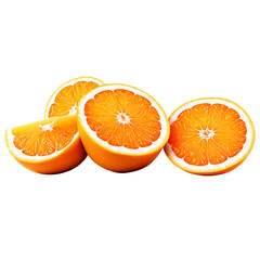 Fototapeta premium Sliced Oranges on Orange Surface
