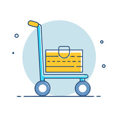 trolley icon, trolley vector illustration-simple illustration of trolley, perfect for trolley logos and icons