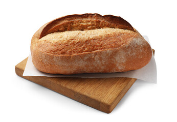Fresh loaf of bread isolated on white