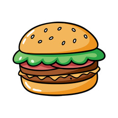 veggie burger icon, veggie burger vector illustration-simple illustration of veggie burger, perfect for veggie burger logos and icons