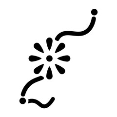 Rakhi Vector Glyph Icon Design