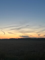 Fototapeta premium sunset over the field
