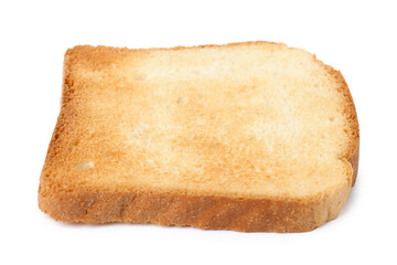Piece of fresh toast bread isolated on white