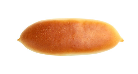 One whole baked patty isolated on white