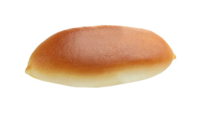 One whole baked patty isolated on white