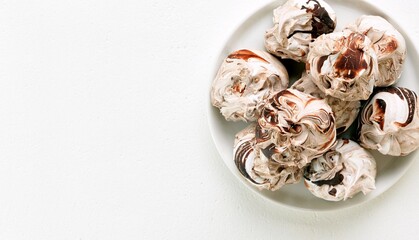 Chocolate meringue cookies