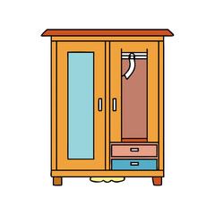 wardrobe icon, wardrobe vector illustration-simple illustration of wardrobe, perfect for wardrobe logos and icons