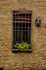 The narrow streets of the city of Ferrara (Emilia Romagna, Italy)