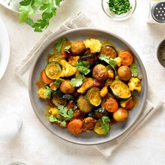 Vegetarian stew with mixed vegetables